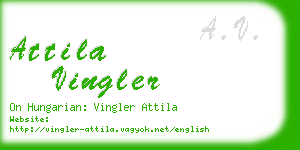 attila vingler business card